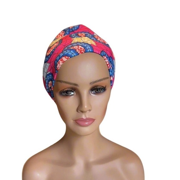 Satin Lined Sleep Cap Women Head Cover Hair Wrap Night Hat Printed Bonnet - Picture 1 of 4